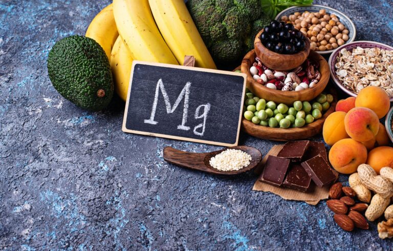 Assortment of food containing magnesium